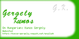 gergely kunos business card